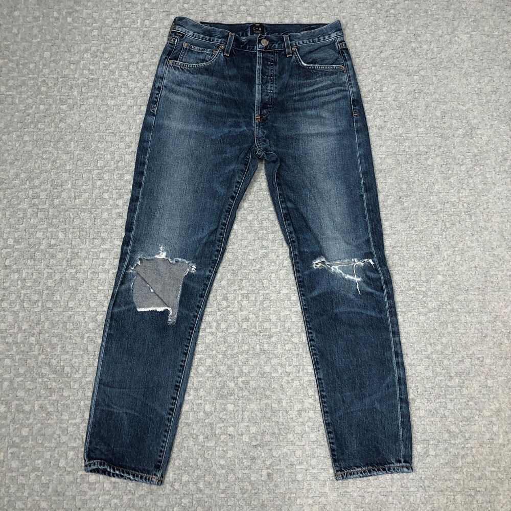 Citizens Of Humanity Liya Jeans Womens 27 Blue High Rise Crop Made USA Denim Day